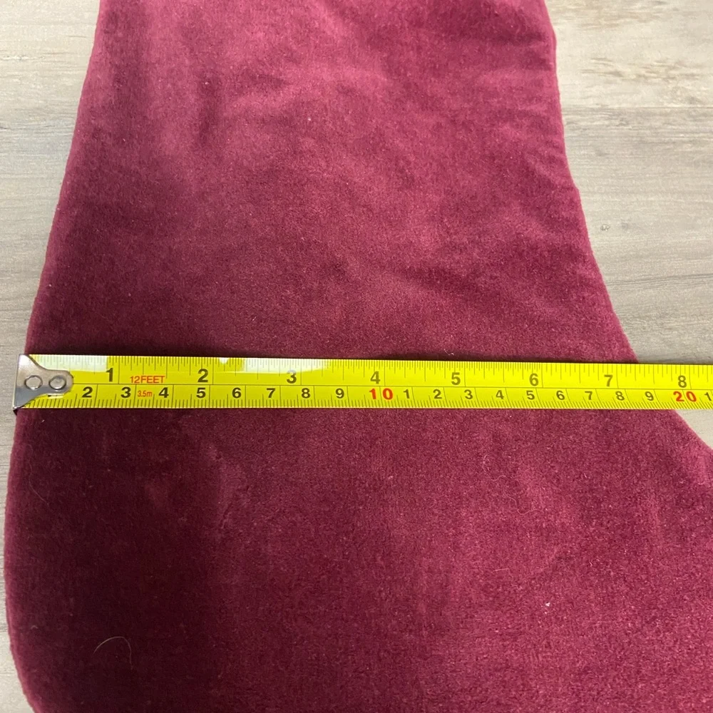Velvety Soft, Burgundy 17” Christmas‎ Stocking